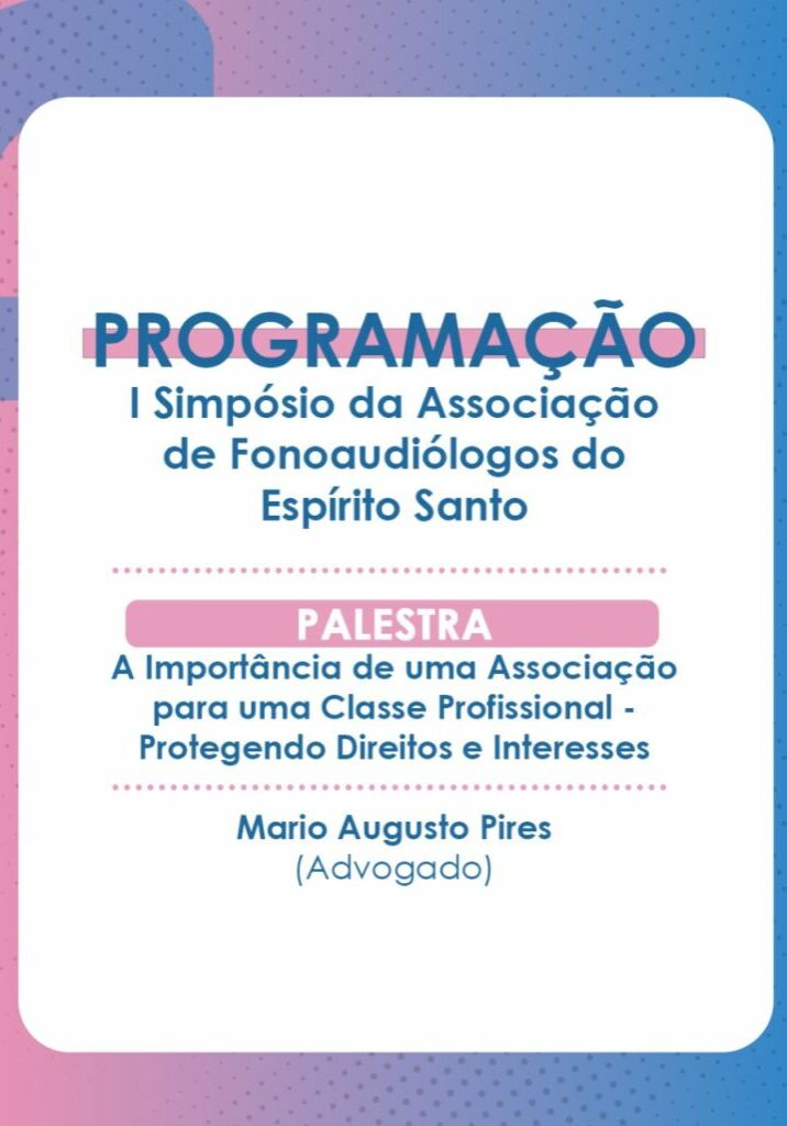 Programação Simpósio AFES 2