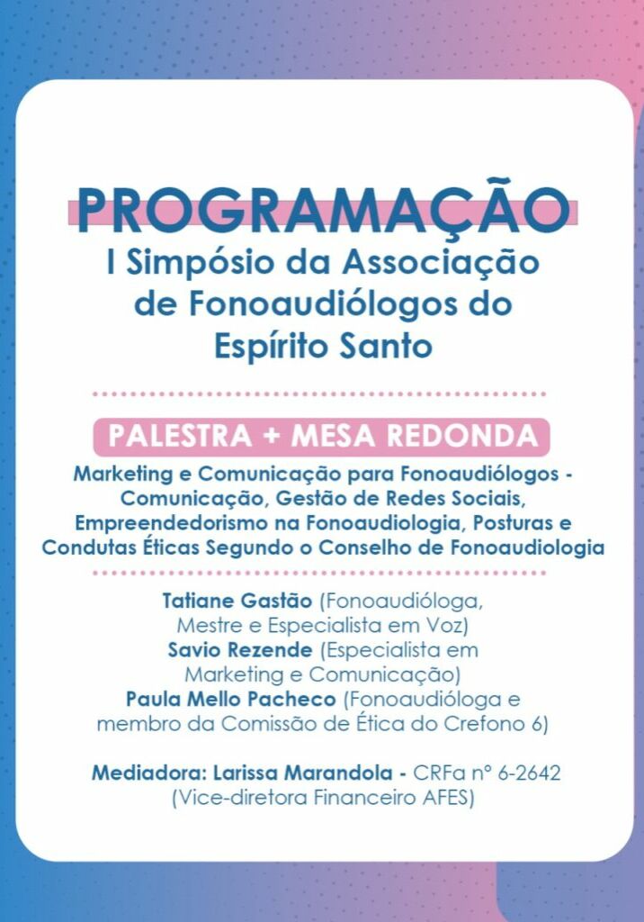 Programação Simpósio AFES 3